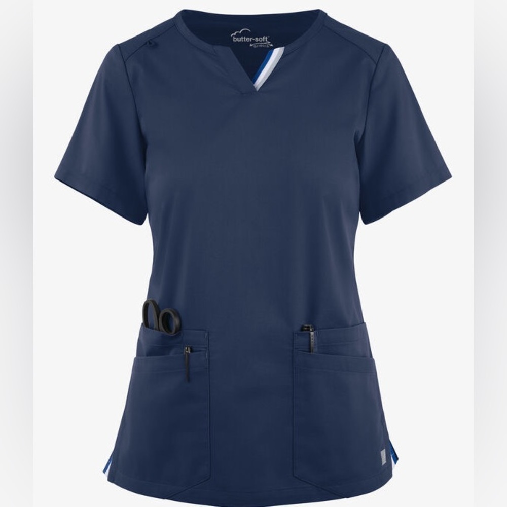 Lot of 3 BUTTERSOFT stretch scrub top Med - Picture 2 of 6
